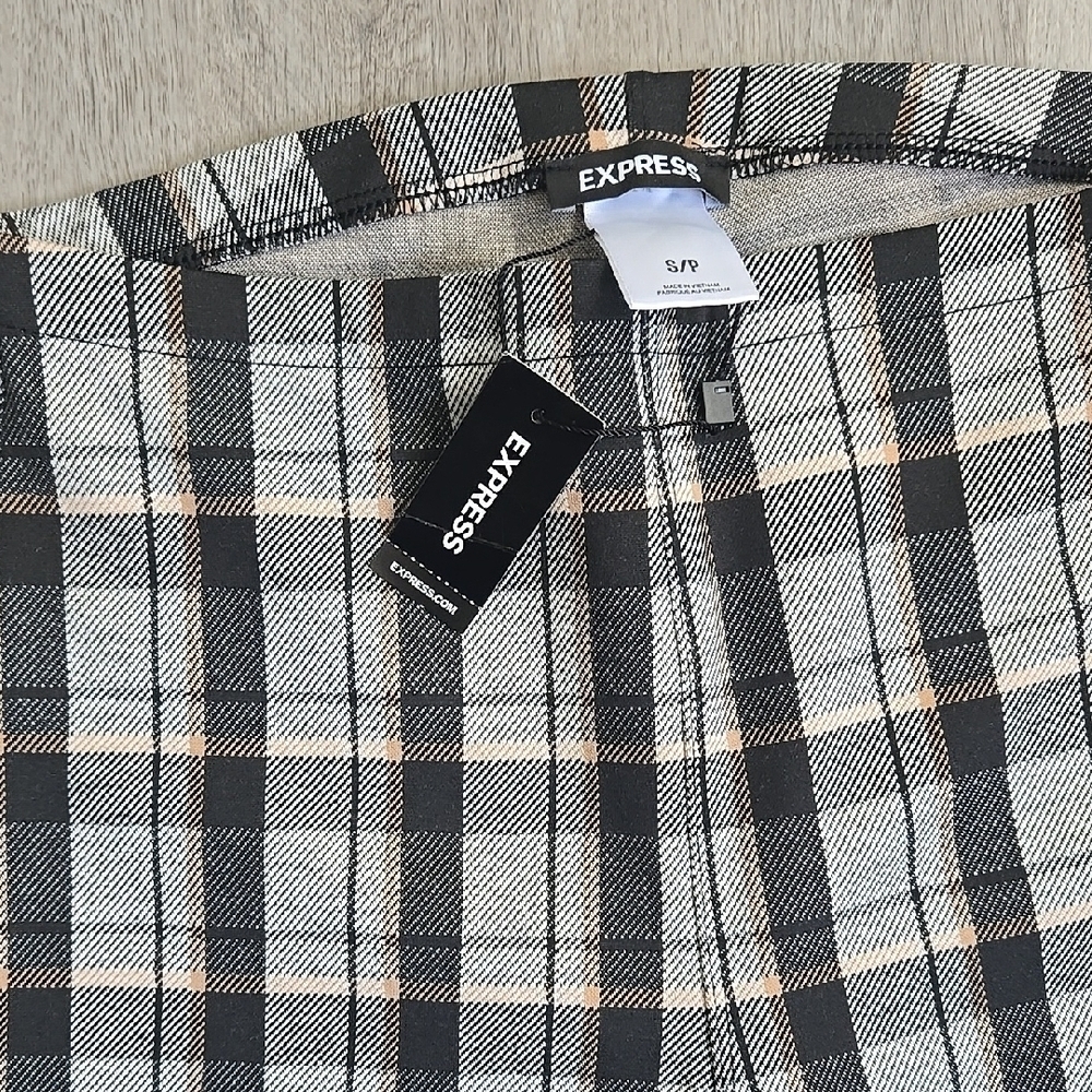 EXPRESS Skinny Plaid Dress Pants Size SP - Picture 2 of 6